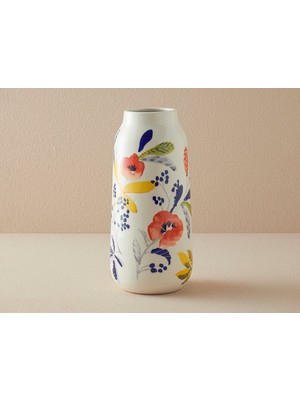 English Home Flowery Vazo Beyaz