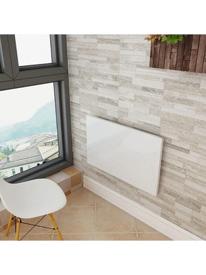 Hereve 110 cm x 60 cm Katlanır Çalışma Masası Yer Kaplamayan Açılır Kapanır Masa Yemek Masası Mutfak Balkon Masası