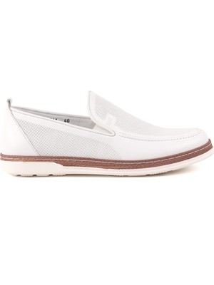 Libero L4741 Deri Erkek Loafer Ayakkabı Beyaz