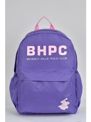 Beverly Hills Polo Club Unisex Çok Gözlü Günlük Seyahat Okul Sırt Çantası Lila 04154