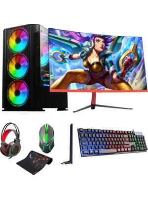 Ramtech Game R1 İ5-3470 16GB 256GB SSD+500GB HDD 6gb GTX1660 23.8"oyuncu Masaüstü Bilgisayarı