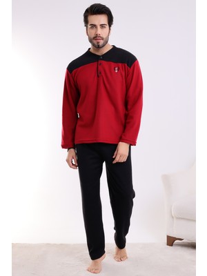 Wordex Falkon 7204 Polar Kışlık Erkek Ev Pijama Takımı Uyku Takımı