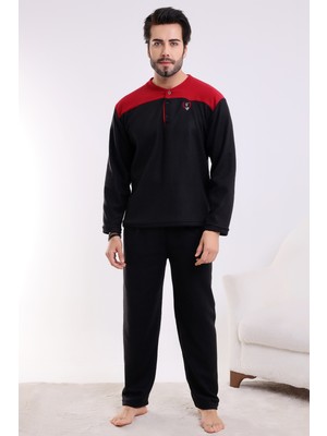Wordex Falkon 7204 Polar Kışlık Erkek Ev Pijama Takımı Uyku Takımı