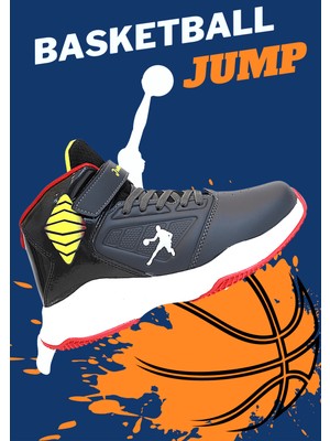 Jump Kidessa 1755-29196 Ultra Hafif Anatomik Tabanlı Çocuk Basketbol Ayakkabısı - NKT01755-FÜME-32