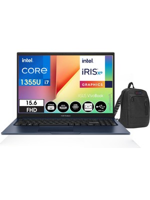Asus Vivobook 15 Intel Core I7-1355U 16GB 256GB SSD 15.6" Windows 11 Pro Fhd Taşınabilir Bilgisayar X1504VA-NJ41037+ÇANFA