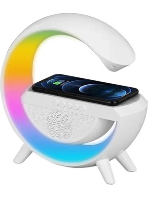 Microcase Bluetooth Hopörlörlü Kablosuz Şarj Cihazlı Rgb Şarj Edilebilir Gece Lambası - AL4097