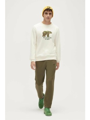 Bad Bear Re-Finger Crewneck Erkek Beyaz Sweatshirt 23.02.12.033 2Xl - Beyaz