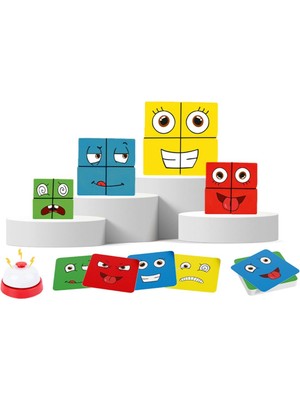 Edoy Rubik Emoji Bulmaca Hızlı Düşünme, Zihinsel ve Görsel Becerisini Geliştirecek Eğlenceli Kutu Oyunu