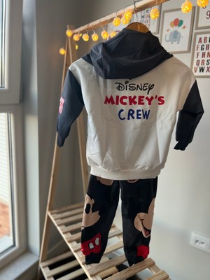 Yazekids Mickey Kapüşonlu Çocuk Eşofman Takımı