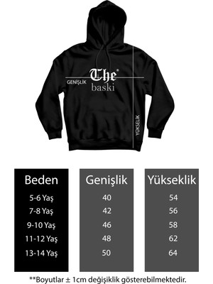 The Baski Unisex Siyah Kartal Beşiktaş Defend Baskılı Kanguru Cepli Sweatshirt