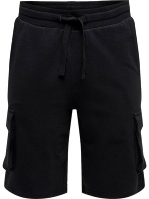 Only & Sons Rahat Siyah Erkek Şort Onskendrıck Chıno Sweatshorts