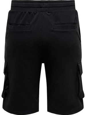 Only & Sons Rahat Siyah Erkek Şort Onskendrıck Chıno Sweatshorts