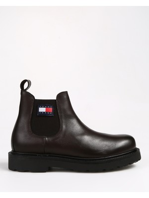 Tommy Hilfiger Deri Kahve Erkek Bot Tjm Napa Leather