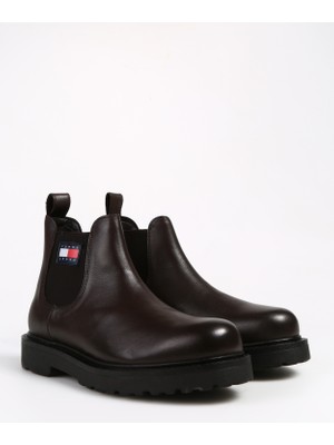 Tommy Hilfiger Deri Kahve Erkek Bot Tjm Napa Leather