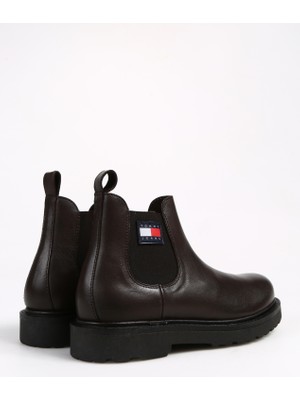 Tommy Hilfiger Deri Kahve Erkek Bot Tjm Napa Leather