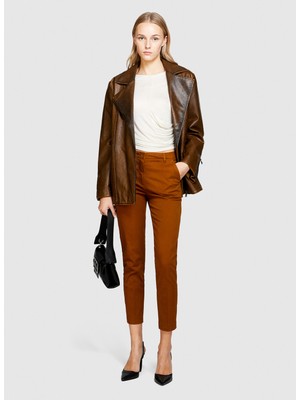 Sisley Yüksek Bel Slim Fit Kahve Kadın Pantolon 4AI655AH6