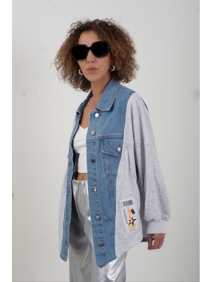 Zelish My Sister Patch Detaylı Denim Mix Ceket