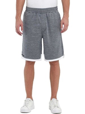 Adams File Şeritli Jakaralı Polyester Erkek Spor Şort