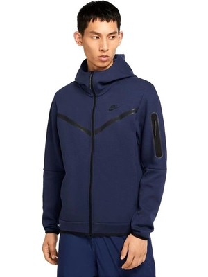 Nike Sportswear Tech Fleece Erkek Mavi Günlük Stil Sweatshirt CU4489-410