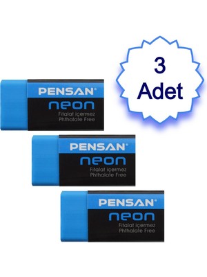 Pensan Neon Silgi 3 Adet (Ps 24N)