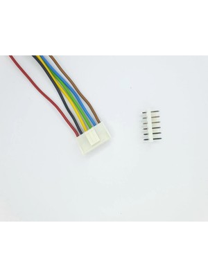 Sanec 3,96MM Kilitli 6 Pin Kablolu Konnektör Takım 10CM - 0,50MM - Çift Taraflı