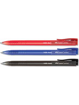 Faber-Castell Tükenmez Kalem 3 Adet Kırmızı Mavi Siyah Ergonomik Tasarım
