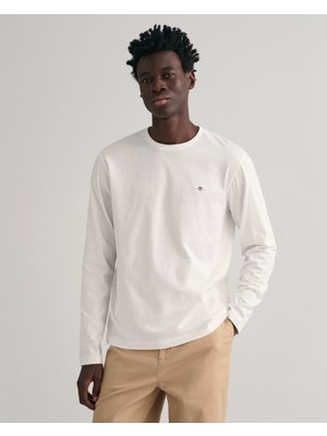 Gant Erkek Krem Regular Fit Bisiklet Yaka T-Shirt 2004049.113