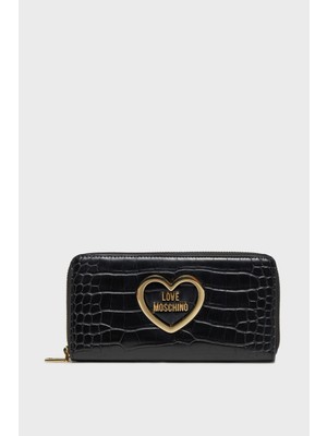 Love Moschino Krokodil Desenli Fermuarlı Cüzdan Bayan Cüzdan JC5711PP0HKC0000