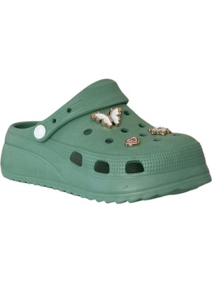 Akınalbella E428 Pastel Mint Kadın Hastane Sabo Terlik Sandalet