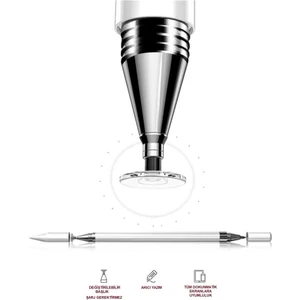 Dokunmatik Passive Stylus Tablet Telefon Bilgisayar Kalemi Beyaz