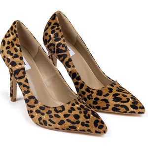 Leopar Desen Topuklu Ayakkabı