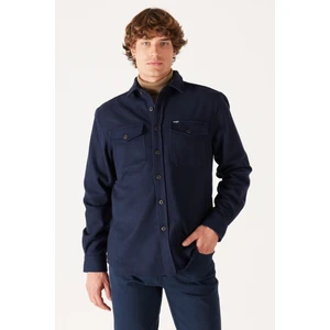 Wrangler Loose Fit Geniş Kesim Lacivert Uzun Kollu Gömlek
