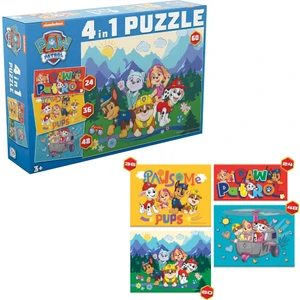 PW7931 Paw Patrol 4 ü 1 arada Çocuk Puzzleları  168 Parça