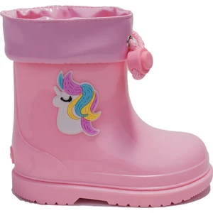 W10253 Bimbi Unicornio Pembe Ortopedik Kız Çocuk Yağmur Çizme