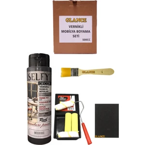 Rich Selfy Decor 500 cc Antrasit Kendinden Vernikli Mobilya Boyama Seti