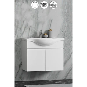 Yıldız 80 cm Alt Dolap ve Lavabo Taşı Asma