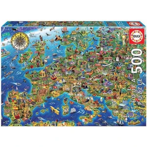 500 Parça Crazy European Map Puzzle 17962
