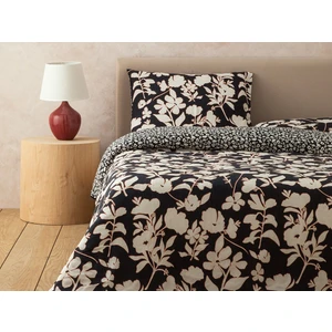 English Home Grandiflora Dijital Baskılı Soft Cotton Çift Kişilik Nevresim Seti 200X220 cm Antrasit - Terracotta