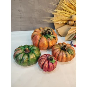 Bal Kabağı 4' Lü Takımı Dekoratif Obje