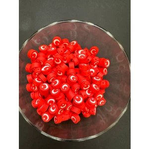 Livza Bijuteri Livza Bijuteri 10 Adet Polimer Boncuk Türk Bayrağı,albayrak,ay Yıldız,takı Yapımı LV202388