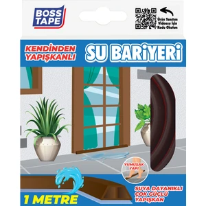 Boss Tape Duş, Kapı Eşiği, Mutfak Tezgahı Etrafı Su Kesici Bariyer Kahverengi 1 Metre