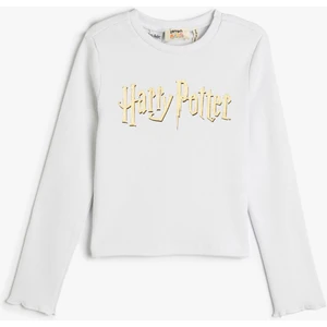 Harry Potter Sweatshirt Lisanslı Uzun Kollu Bisiklet Yaka Ribanalı