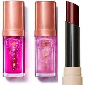 Dudak Yağı Blossom ve Shimmering Petal +Avon Tinted Lip Renkli Dudak Balmı Plum 3lü Paket