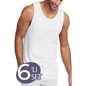 Erkek Pamuklu Penye Atlet 6'lı Paket