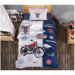 Ranforce Yatak Örtüsü Tek Kişilik Road King Mavi