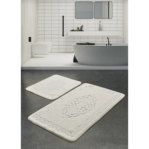 Madame Clean Cotton Eco 2li Pamuklu Banyo Paspas Seti Osmanlı Desen Krem