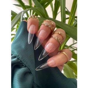 Sybelle Kozmetik 20 Adet Şeffaf Stiletto Takma Tırnak