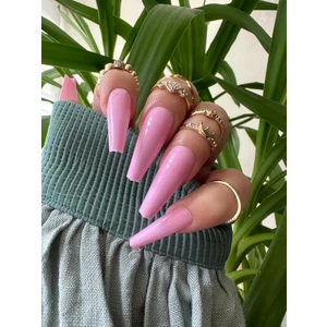 SYBELLE KOZMETİK 20 Adet Pembe Balerin Takma Tırnak