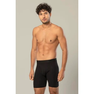 Erdem Siyah Pamuk Elastan Uzun Boxer 1416