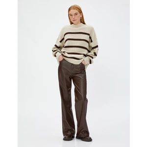 Örgü Kazak Yarım Balıkçı Yaka